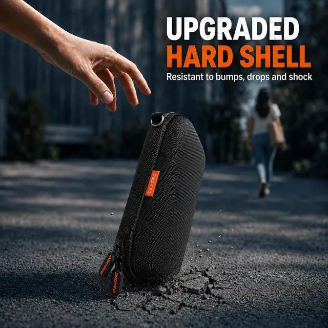 Alt view image 5 of 7 - Small Hard Shell Zipper Case, Universal Protective Electronic Carrying Case