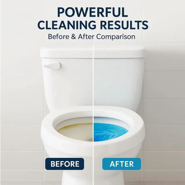 Alt view image 3 of 7 - Automatic Toilet Bowl Cleaner Tablets, 10 Pack Long-Lasting Toilet Tank Cleaner for Bathroom, Blue Water Freshener, Prevents Stains & Odor, Safe for All Toilets - 10 Pack (Yellow+Blue)
