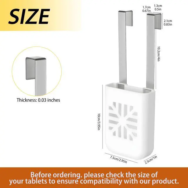 Alt view image 2 of 7 - Toilet Tank Tablet Holder, Versatile Toilet Bowl Hanging Cleaner and Deodorizer Hanger, Prevents Flapper Jams & Residue, Extends Life of Drop-In Cleaner Tablets -1PCS