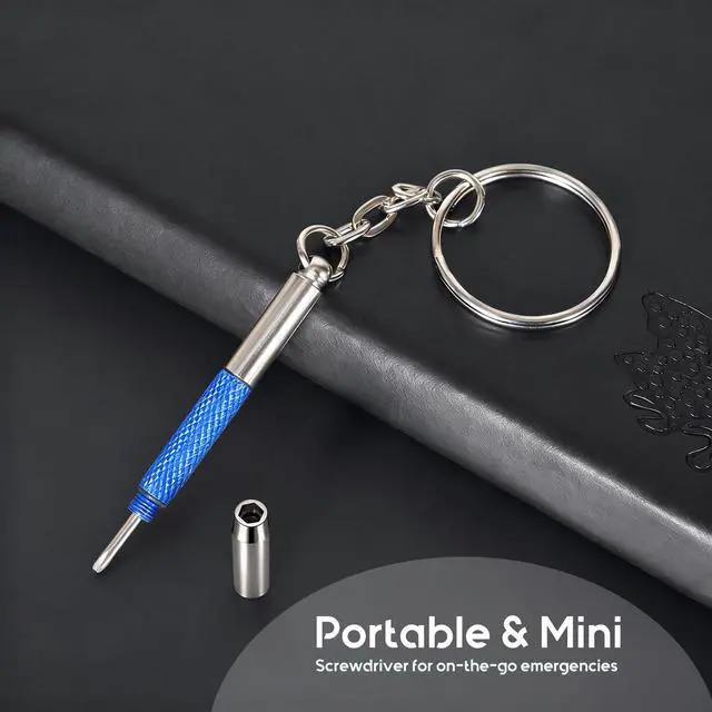 Alt view image 4 of 6 - Eyeglass Keychain Screwdriver Repair Kit,MINGFIX 3 in 1 Eye Glasses Tightening Tools Set with Small Phillips,Flathead,Nut Driver Bit for Sunglasses,Eyeglasses and Others