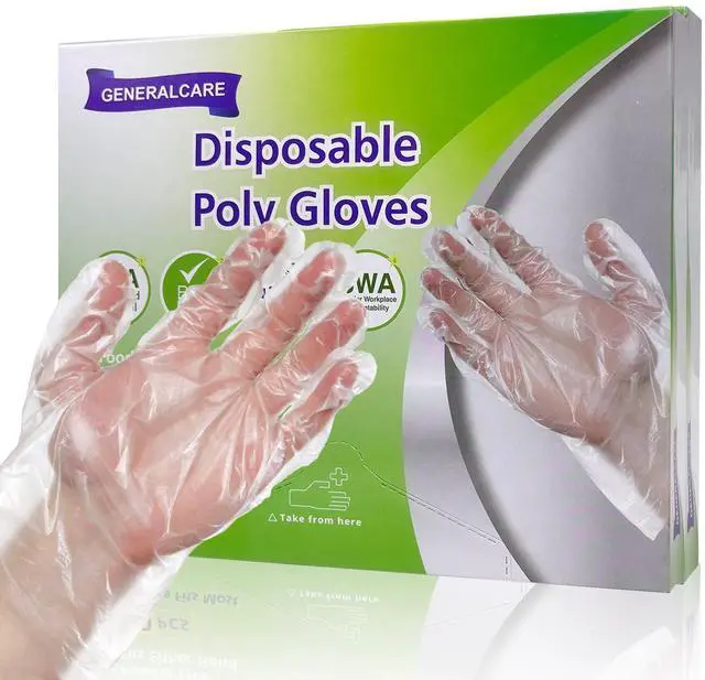 Main image of 200 PCS Disposable Plastic Gloves, Food Grade Clear Gloves for Cooking, Food Handling, Cleaning & Kitchen Use - Textured Grip, One Size Fits All