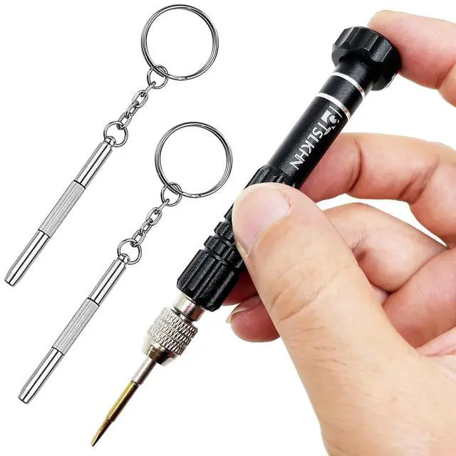 Main image of Eyeglass Repair Kit, 5-in-1 Multifunctional Small Screwdriver, S2 Steel Eyeglass Screwdriver Kit for Eyeglass, Sunglasses, Electronics, Cellphone, Jewelry and More (Black 5in1)