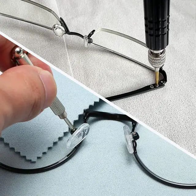 Alt view image 4 of 7 - Eyeglass Repair Kit, 5-in-1 Multifunctional Small Screwdriver, S2 Steel Eyeglass Screwdriver Kit for Eyeglass, Sunglasses, Electronics, Cellphone, Jewelry and More (Black 5in1)