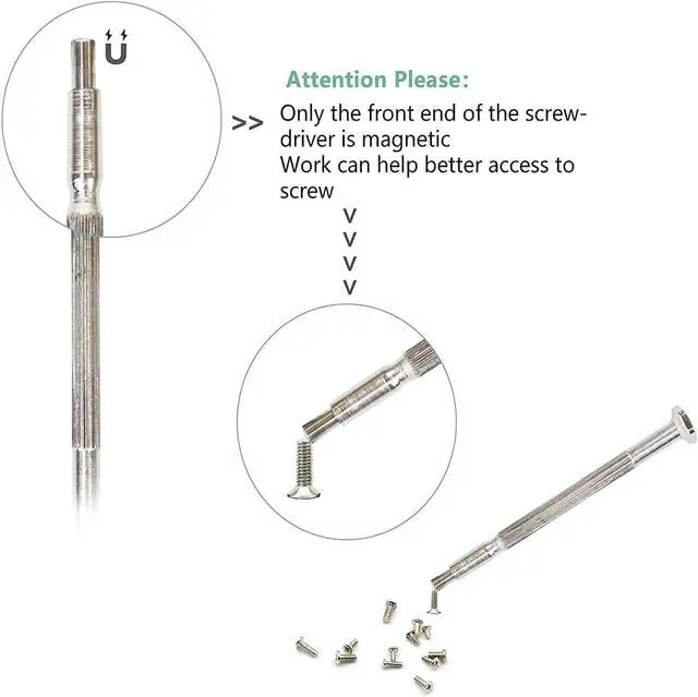 Alt view image 7 of 7 - 11Pcs Small Screwdriver Set, Mini Screwdriver Set, Eyeglass Repair Screwdriver with 11 Different Size Flathead and Philips Screwdrivers, Ideal for Watch, Jewelers