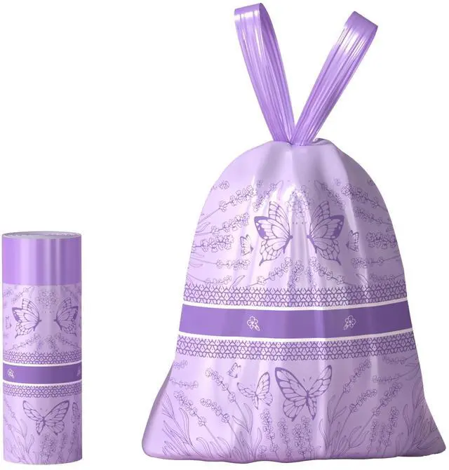 Main image of 4 Gallon Small Trash Bags No-Tearing Drawstring Strong Garbage Bags Lightly Scented Bathroom Trash Bag 31 Count for Home, Office, Kitchen, Outdoor Camping