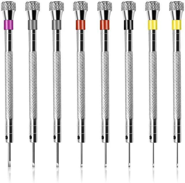 Main image of 8 PCS Precision Jewelers Screwdriver Set, 0.8-1.6mm, Professional Watch Screwdriver Set, for Watch Eyeglasses Jewelry Wor