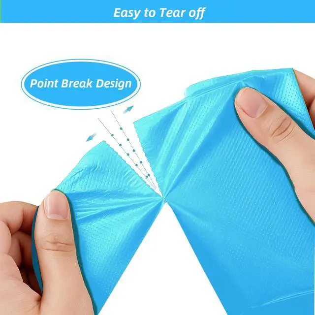 Alt view image 3 of 6 - 5Rolls 4Gallon Portable Trash Bags,Thicken Small Garbage Bags for Office,Bedroom,Kitchen Waste Bin(150Counts,Blue)