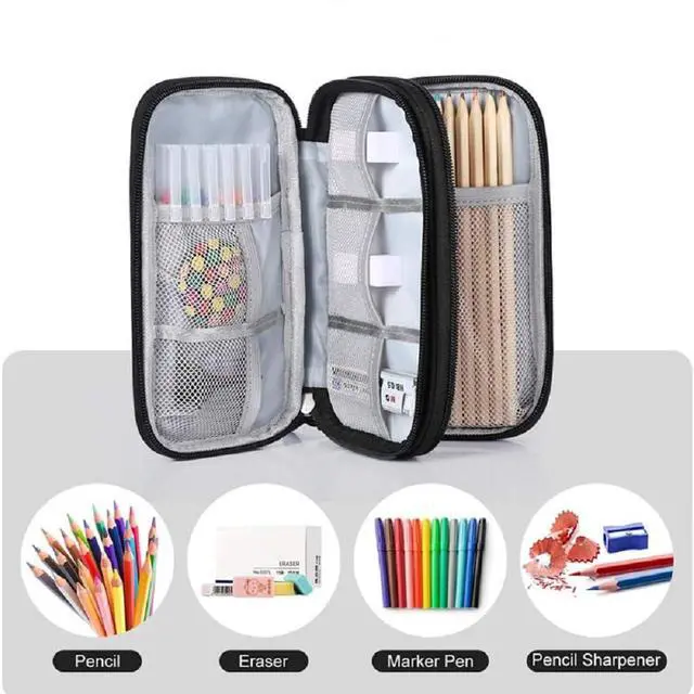 Alt view image 4 of 7 - Electronic Organizer Bag, Waterproof Portable Travel Cable Storage Bag, Multifunctional Cord Storage Case for USB Drive, Dard Drive, Power Bank, Charger, Mouse, USB Cable, Headphones - Black