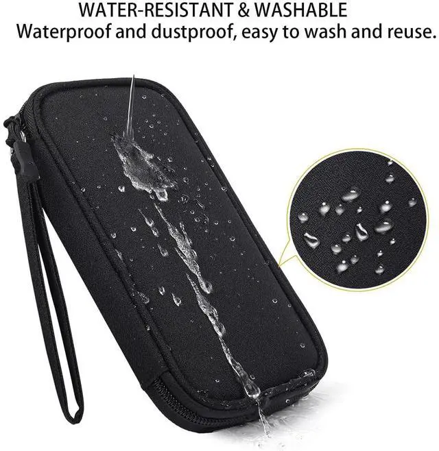 Alt view image 3 of 7 - Electronic Organizer Case, Travel Cable Organizer Pouch Electronic Accessories Carry Case Water Resistant Organizer Pouch Bag for Cable, Cord, Charger, Phone, Power Bank, Earphone (Black)