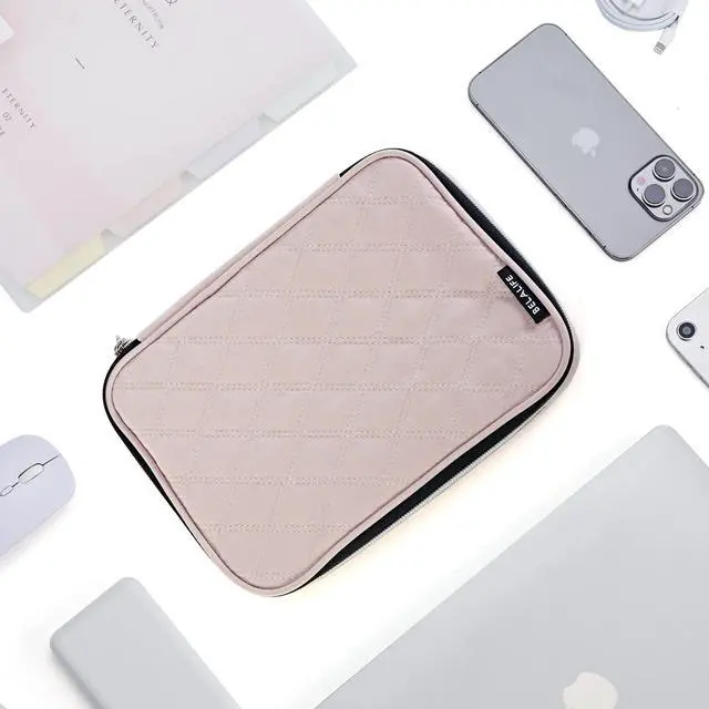 Alt view image 5 of 6 - Portable Travel Cable Organizer Bag, Tech Storage Bag for Cord, Charger, Phone, Earphone, Hard Drive, USB, SD Card and Electronic Accessories, Pink