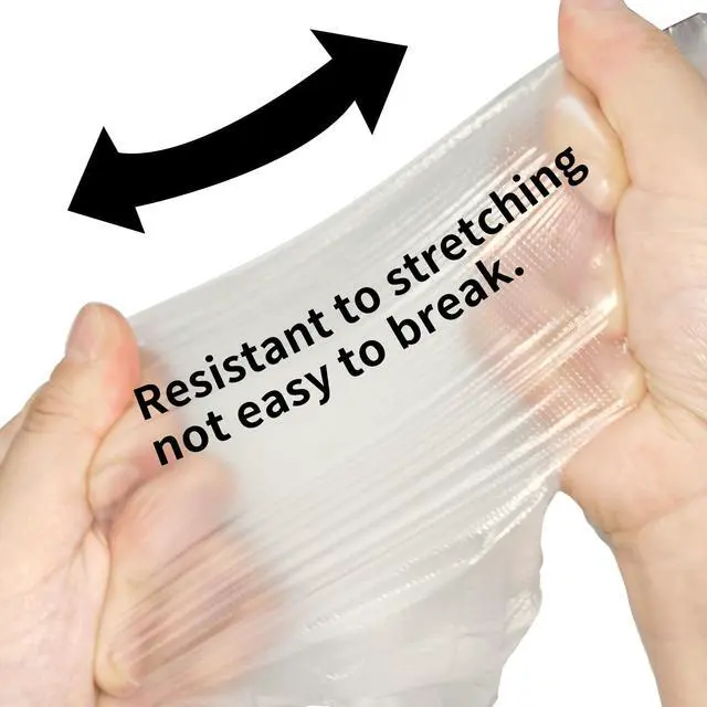 Alt view image 5 of 7 - 200 Pack Disposable Plastic Food Handling Gloves, Clear Service Gloves for Cleaning, Food Handling, and Prep (200)