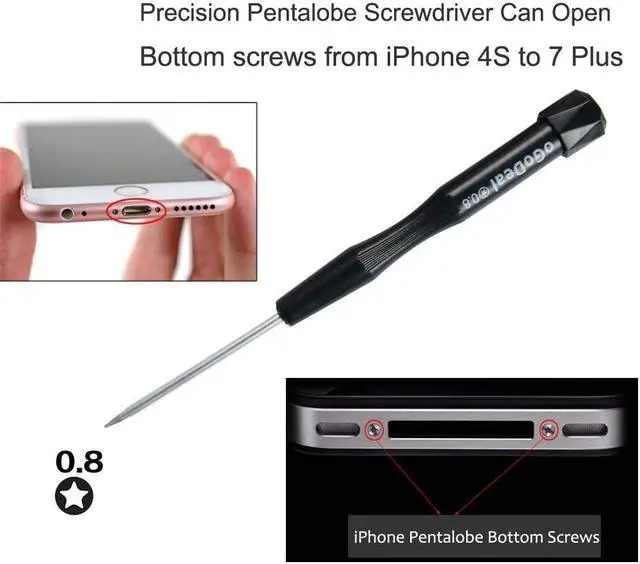 Alt view image 2 of 5 - P2 P5 P6 Pentalobe Screwdriver, 5 Pointed Star, 0.8mm, 1.2mm and 1.5mm, T5 Trox, Screwdriver for Apple, iPhone, Macbook Pro & Air and Retina and Repair Tool