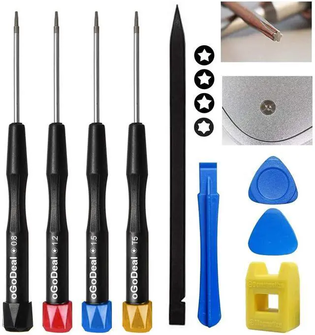 Main image of P2 P5 P6 Pentalobe Screwdriver, 5 Pointed Star, 0.8mm, 1.2mm and 1.5mm, T5 Trox, Screwdriver for Apple, iPhone, Macbook Pro & Air and Retina and Repair Tool