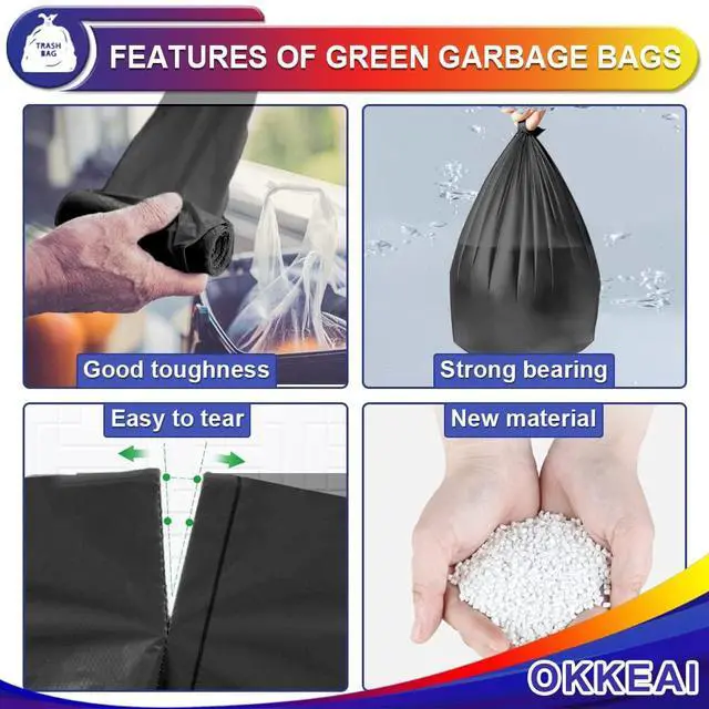 Alt view image 5 of 7 - Small Garbage Bags for Bathroom Can 5 Liter Trash Bags 1.2 Gal Waste Basket Liners for Bathroom Mini Trash Bags Trash Plastic Bags Small