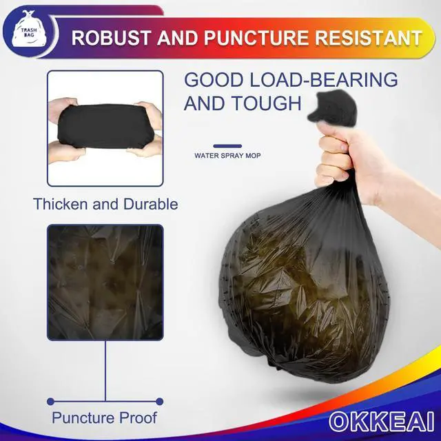 Alt view image 6 of 7 - Small Garbage Bags for Bathroom Can 5 Liter Trash Bags 1.2 Gal Waste Basket Liners for Bathroom Mini Trash Bags Trash Plastic Bags Small