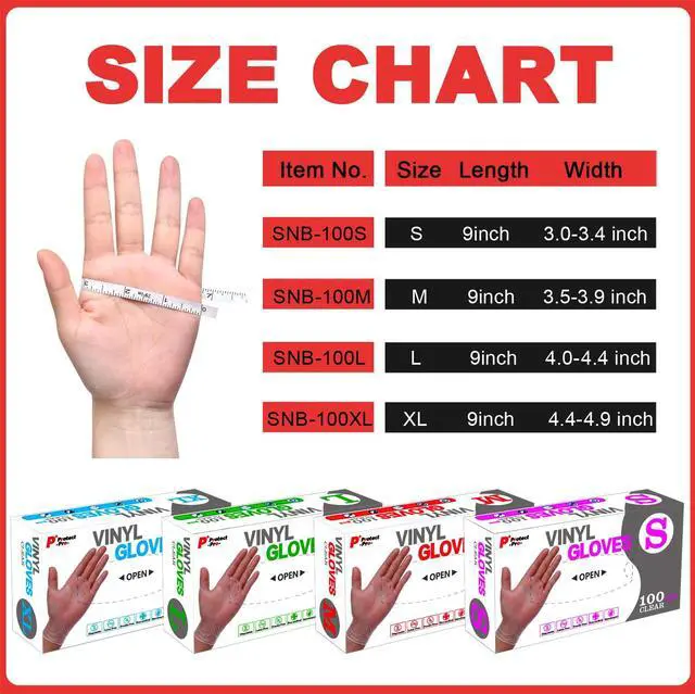 Alt view image 6 of 7 - Disposable Vinyl Gloves, Powder-Free, Latex-Free, Non-Sterile, Food Safe, Nursing, Office, Kitchen, Pet Care, Cleaning, Housework, 4 mil, Clear, X-large, 100Pcs-Count