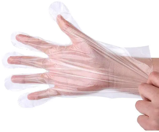 Main image of 500 PCS Clear Disposable Food Service Gloves, Free Size