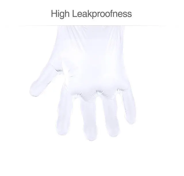 Alt view image 5 of 7 - 500 PCS Clear Disposable Food Service Gloves, Free Size