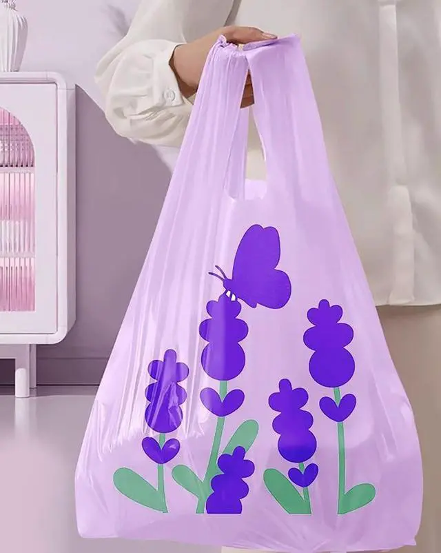 Alt view image 3 of 7 - 50pcs Purple Small Trash Bags 3 Gallon 4 Gallon for Bathroom, Office, Kitchen,Bedroom Waste Bin 1.1 Mil Thick Garbage Bags Separated Unscented Strong Rubbish Bags (Purple, 50 Counts)