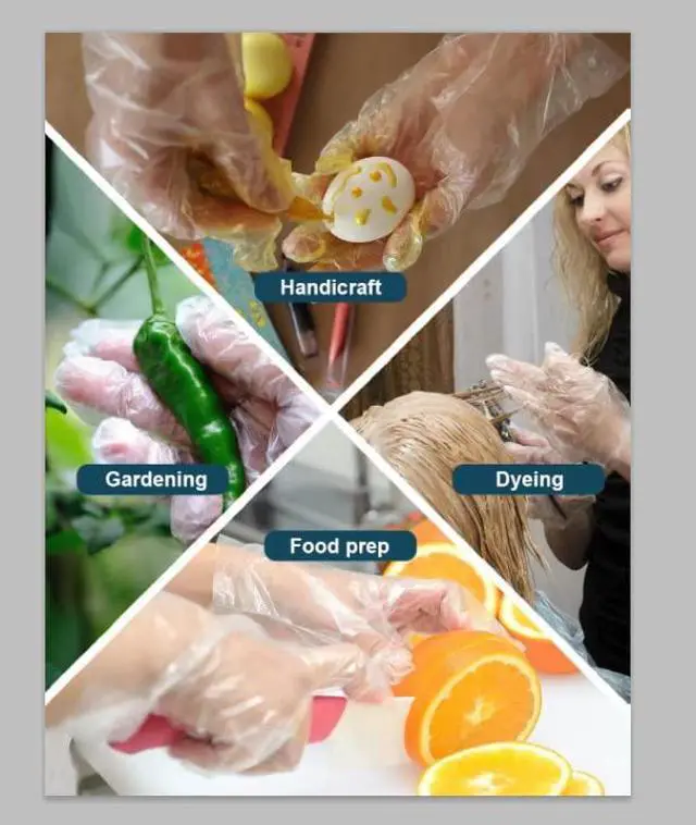 Alt view image 5 of 7 - 500 Pieces Food Prep Gloves, Plastic Gloves Disposable for Cooking, Clear Food Safe Gloves without Latex & Powder Free, One Size Fits Most (500PCS in Box)