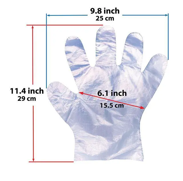 Alt view image 7 of 7 - 500 Pieces Food Prep Gloves, Plastic Gloves Disposable for Cooking, Clear Food Safe Gloves without Latex & Powder Free, One Size Fits Most (500PCS in Box)