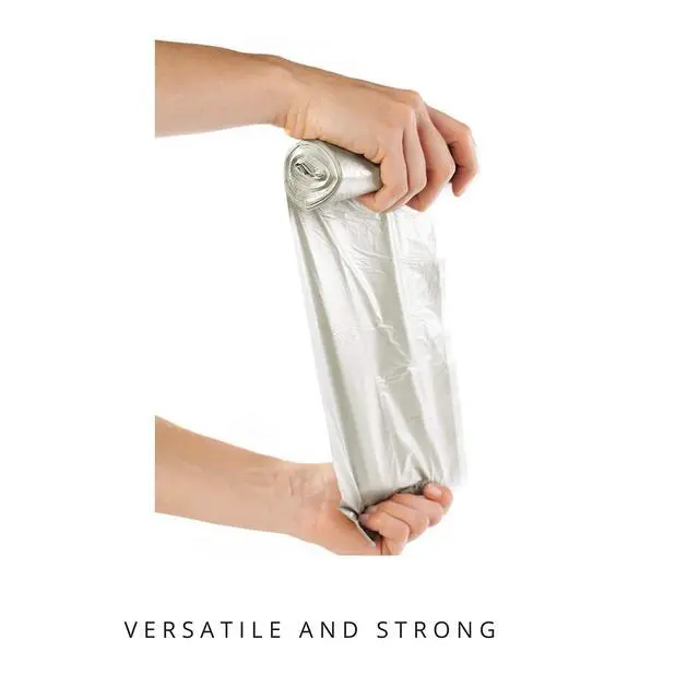 Alt view image 6 of 7 - Clear Kitchen Trash Bags 7-10 Gallon Clear Plastic Garbage Bag for Kitchen, Home, Office, Bathroom - Wastebasket Bin Liners - High Density, Leak-Proof Waste Basket Bags 24x24-50 Pack