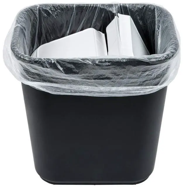 Alt view image 7 of 7 - Clear Kitchen Trash Bags 7-10 Gallon Clear Plastic Garbage Bag for Kitchen, Home, Office, Bathroom - Wastebasket Bin Liners - High Density, Leak-Proof Waste Basket Bags 24x24-50 Pack