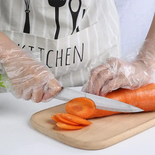 Alt view image 5 of 7 - Disposable Food Prep 700 Gloves (350 Pair) Plastic Disposable Gloves Kitchen Cooking Cleaning Food Handling Gloves (700 PCS)