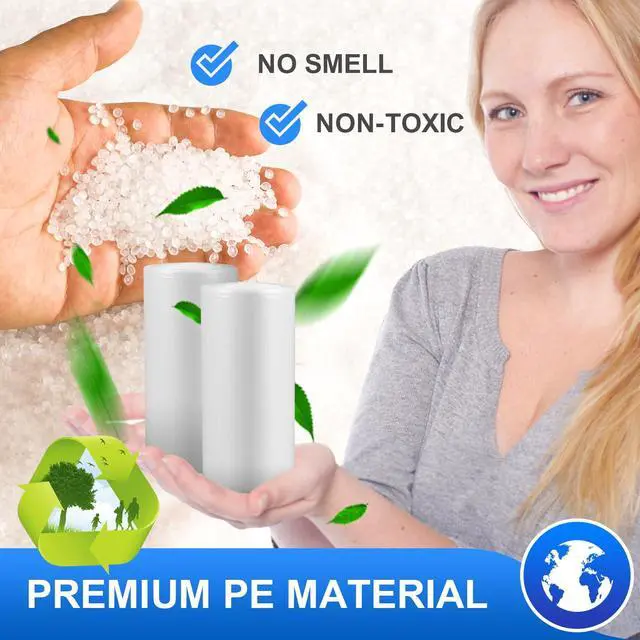 Alt view image 5 of 6 - Small Trash Bags,4 Gallon Garbage Bags for Bathroom Can,Kitchen Bedroom,Unscented,80 Count,Clear