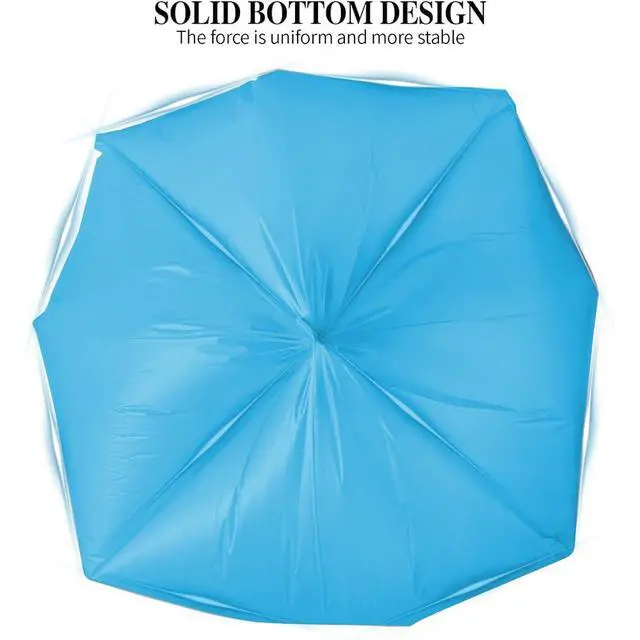 Alt view image 5 of 6 - 3 Rolls Small Trash Bags - 60 Counts Durable 4 Gallon Small Garbage Bags for home office kitchen Bathroom Bedroom Trash Can linersBlue