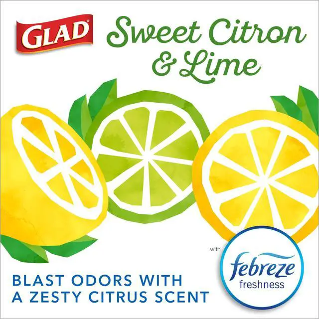 Alt view image 3 of 7 - Small Kitchen Drawstring Trash Bags, 4 Gallon, Febreze Sweet Citron & Lime, 34 Count