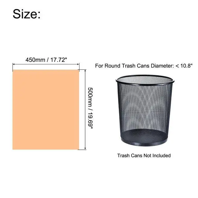 Alt view image 2 of 5 - 2-4 Gallon Small Trash Bags Garbage Waste Basket Liners for Kitchen, Office, Bathroom, Bedroom, Orange, 20 Counts/Roll