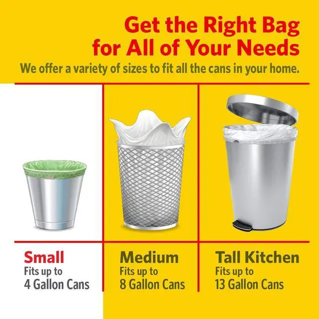Alt view image 5 of 7 - Small Kitchen Drawstring Trash Bags, 4 Gallon, Febreze Sweet Citron & Lime, 34 Count