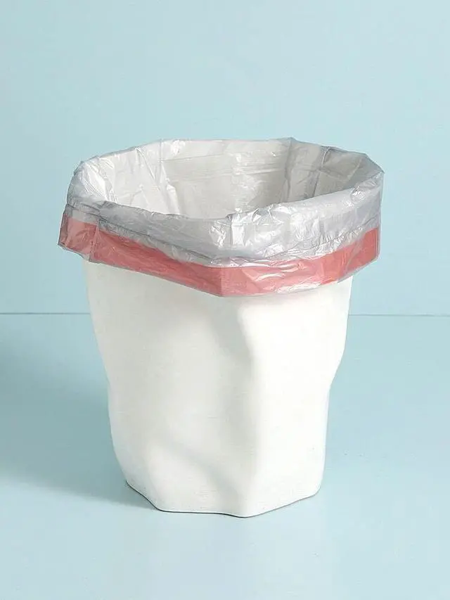 Alt view image 2 of 4 - Trashs Bag Drawstring Garbage Bags-Coocn Thicker Heavy Bathroom Trash can Liners for Bedroom Home Kitchen 50 Counts ,4-6 Gallon (Gray)