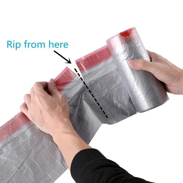 Alt view image 4 of 4 - Trashs Bag Drawstring Garbage Bags-Coocn Thicker Heavy Bathroom Trash can Liners for Bedroom Home Kitchen 50 Counts ,4-6 Gallon (Gray)