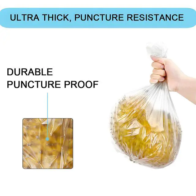 Alt view image 5 of 6 - 2 Gallon Small Plastic Trash Bags, 7.5 Liters Clear Wastebasket Liners Garbage Bags for Home, Office, Bathroom, 100 Counts