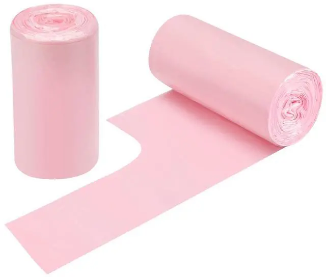 Main image of 2-4 Gallon Portable Trash Bags, 60 Counts Thicken Small Garbage Bags for Office, Kitchen, Bedroom Trash Can, Strong Trash Bags (Pink)