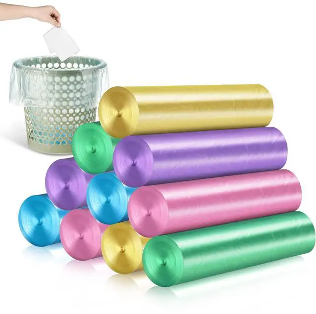 Main image of 200 Counts Small Trash Bags 1.5 Gallon Garbage Bags Unscented Strong Mini Wastebasket Liners Colorful Kitchen Garbage Bathroom Bin for Office, Home, Bedroom, 10 Rolls