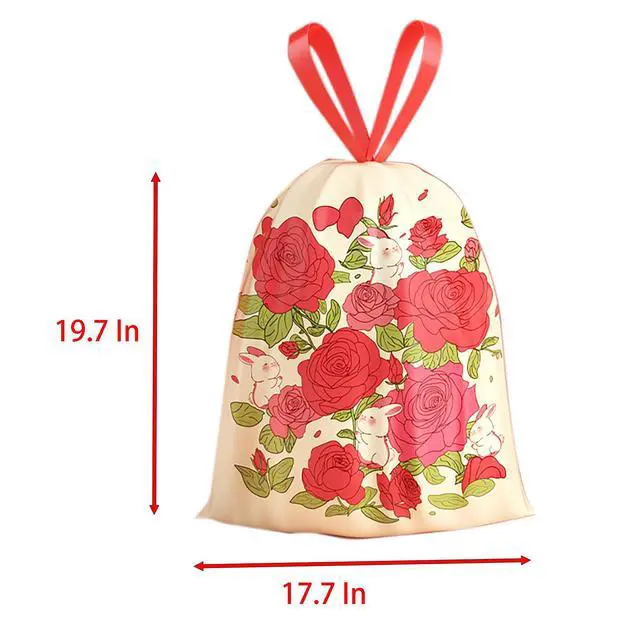 Alt view image 2 of 5 - Rose Aroma Thickened Trash Bags, 80 Counts 4 Gallon 45x50Cm Kitchen Small No Tearing Required Bags with Drawstring for Bathroom, Office, Home Garbage Bags (Rose)