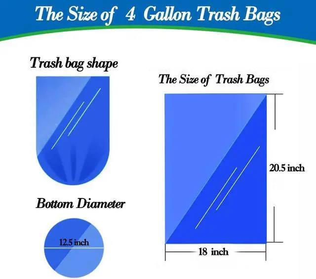 Alt view image 2 of 7 - 4 Gallon 150pcs Small Clear Trash Bags Strong Clear Garbage Bags, Bathroom Trash Can Bin Liners, Plastic Bags for Office, Waste Basket Liner, Fit 12-15 Liter, 3,3.5,4,4.5 Gal(4G150-Clear)