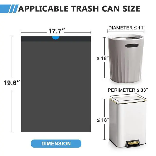 Alt view image 2 of 7 - 120 Count-4 Gallon Trash Bags Drawstring, Black Small Garbage Bags, JUKFITA Unscented Trash Can Liners, Strong Wastebasket Liner for Bathroom Toilet Office Bedroom