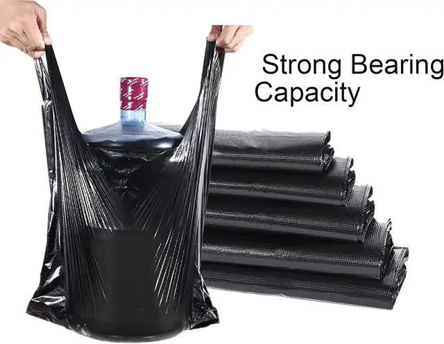 Alt view image 4 of 4 - 100 Counts Super Thick Small Trash Bags With Handle, 4 Gallon Black Trash Bags for Kitchen, Office, Travel and Home Garbage Bags (100 Pcs)
