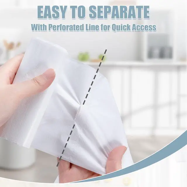 Alt view image 3 of 7 - 8 Gallon Trash Bags - 50 Count 8 Gal Medium Trash Bags, Unscented White 8 Gallon Garbage Bags for Office, Bedroom, Bathroom, Kitchen