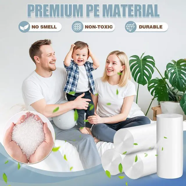 Alt view image 6 of 7 - 8 Gallon Trash Bags - 50 Count 8 Gal Medium Trash Bags, Unscented White 8 Gallon Garbage Bags for Office, Bedroom, Bathroom, Kitchen