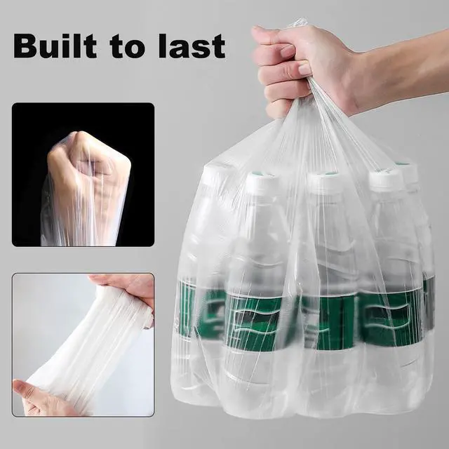 Alt view image 2 of 6 - 0.5 Gal Trash Bags Small 240 pcs Clear Strong Tiny Garbage Bags for Mini Desk Trash Can, Fit 0.4-0.8 Gal