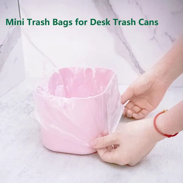 Alt view image 6 of 6 - 0.5 Gal Trash Bags Small 240 pcs Clear Strong Tiny Garbage Bags for Mini Desk Trash Can, Fit 0.4-0.8 Gal
