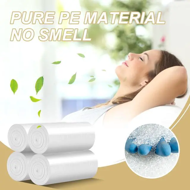 Alt view image 3 of 7 - 4 Gallon Clear Trash-Bag Small Garbage-Bags-Bathroom - Unscented Kitchen Plastic 100 Count Little Office Car Liners Tiny Waste Basket Strong Restroom Can Recycling Acqkunlo