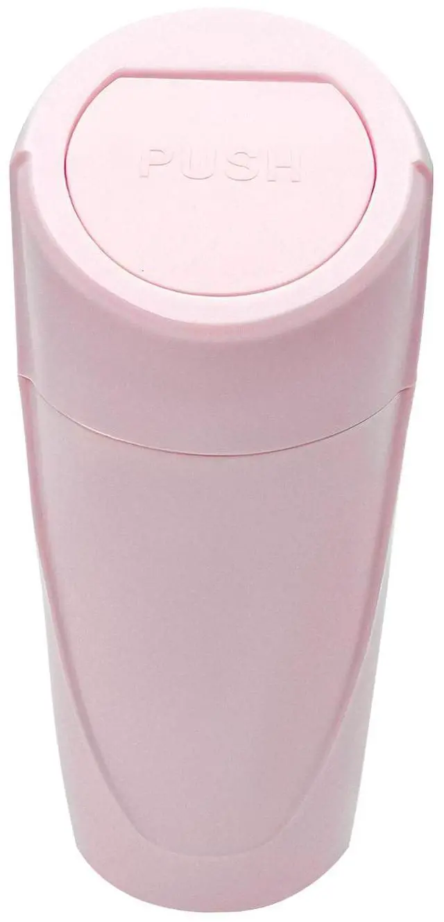 Main image of Car Trash Can Bin with Lid, Leakproof Auto Cup Holder Garbage Bin Multipurpose Storage Organizer, Mini Portable Dustbin Side Door Garbage Can for Vehicle Home Office (Pink)