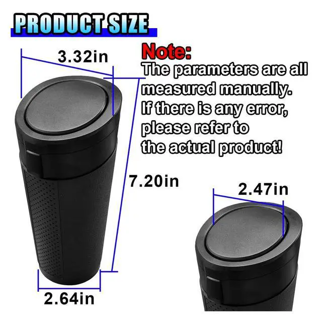Alt view image 2 of 6 - Car Trash Can Bin with Lid, Leakproof Automotive Side Door Garbage Can, Mini Vehicle Cup Holder Trash Bin, Portable Auto Organizers & Storage Accessories for Car, Home, Office (2PCS/Black)