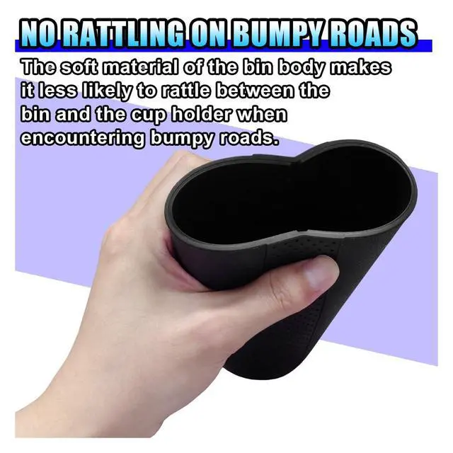 Alt view image 6 of 6 - Car Trash Can Bin with Lid, Leakproof Automotive Side Door Garbage Can, Mini Vehicle Cup Holder Trash Bin, Portable Auto Organizers & Storage Accessories for Car, Home, Office (2PCS/Black)